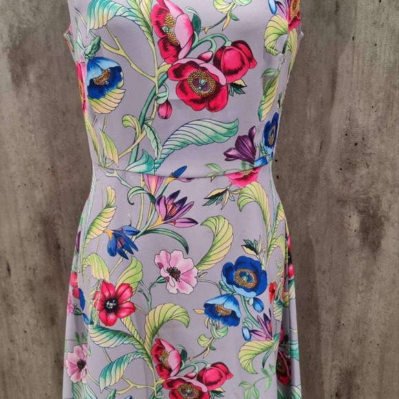 ANN TAYLOR FLORAL DRESS SIZE 6 EUC - Picture 2 of 7